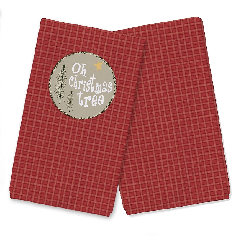 Christmas Quilt Pattern Tea Towel Set