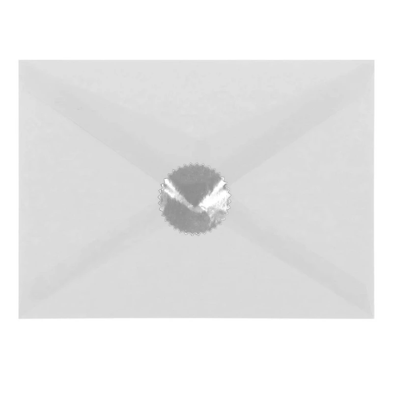 JAM Paper Silver Serrated Edge Circle Label Wafer Seals