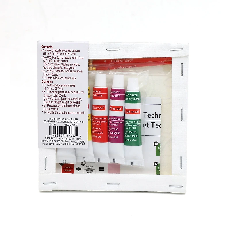 5" x 5" Christmas Tree Canvas Painting Kit by Artist's Loft™