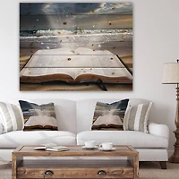 Designart - Jesus Bible at beach