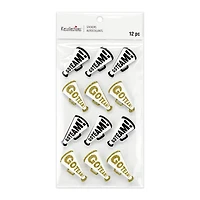 Black & Gold Go Team! Megaphone Dimensional Stickers by Recollections™