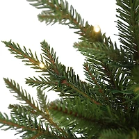 2ft. Pre-Lit Artificial Christmas Tree in Stump Planter, Warm White LED Lights