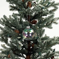 8 Pack 2.75" Clear Iridescent DIY Plastic Ball Ornaments by Make Market®