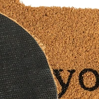 Hello Honey® 29" x 17.5" Wipe Your Paws Natural Coir Bone Doormat