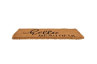 Hello Honey® Black & Brown Hello Beautiful Natural Coir Doormat