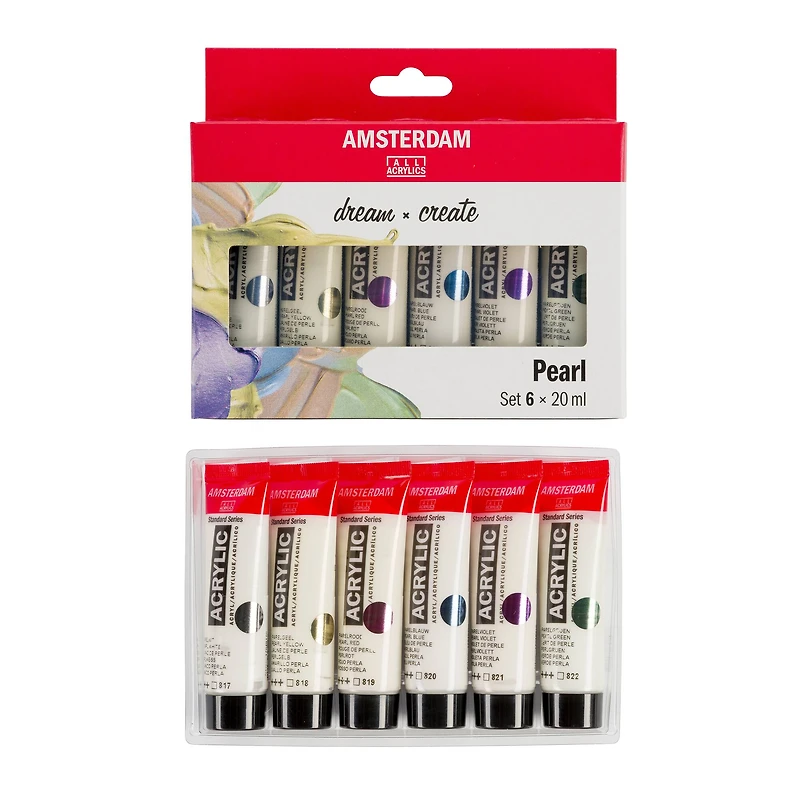 Amsterdam Standard Series 6 Color Pearl Acrylic Paint Set