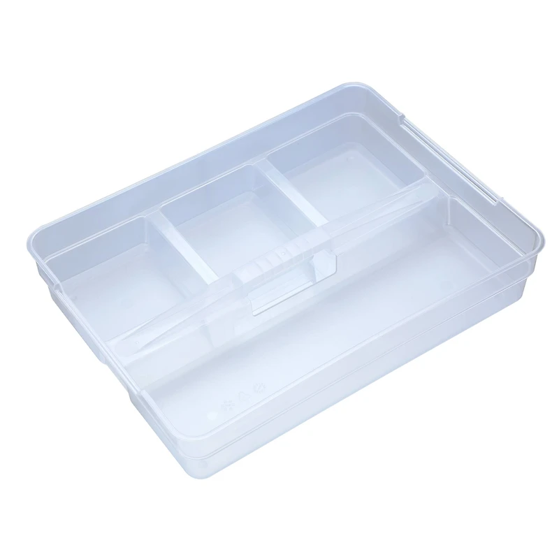 14.5" Clear Storage Tray with Handle by Simply Tidy®