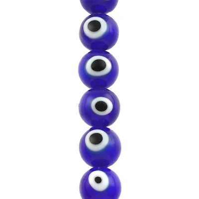 Blue Glass Round Beads by Bead Landing