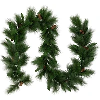 9ft. Artificial White Valley Pine With Pine Cones Garland