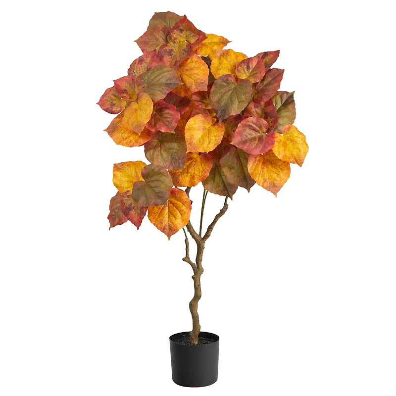 4ft. Potted Autumn Umbrella Ficus Fall Artificial Tree