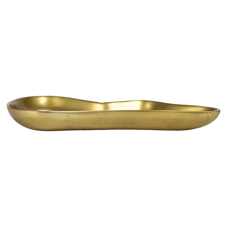 Hello Honey® 12" Gold Electroplated Aluminum Organic Shaped Tray