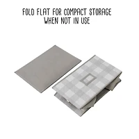 Honey Can Do Gray Plaid Large Collapsible Fabric Storage Bins With Handles Set, 3ct.