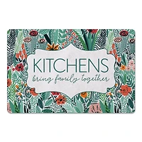 Floral Kitchens Bring Family Together Floor Mat