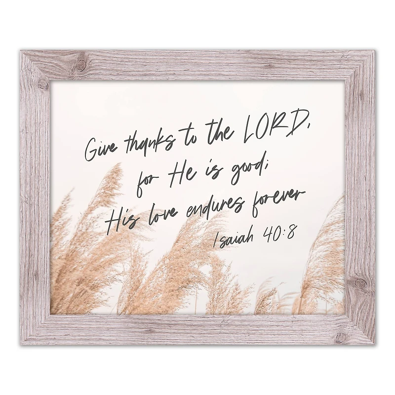 Give Thanks to the Lord Western White Framed Print