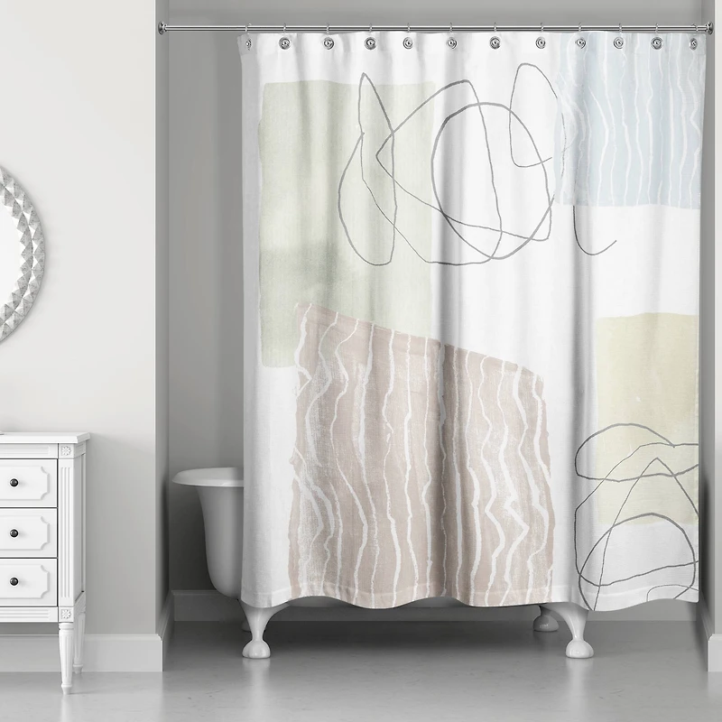 Chic Urban Abstract I 71" x 74" Shower Curtain
