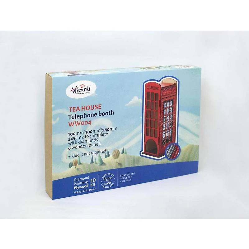 Wizardi Diamond Painting Kit Telephone Booth