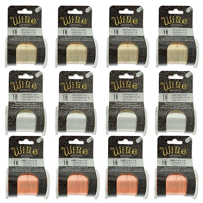 The Beadsmith® Wire Elements™ Gauge Tarnish Resistant Medium Temper Gold, Silver & Copper Wire