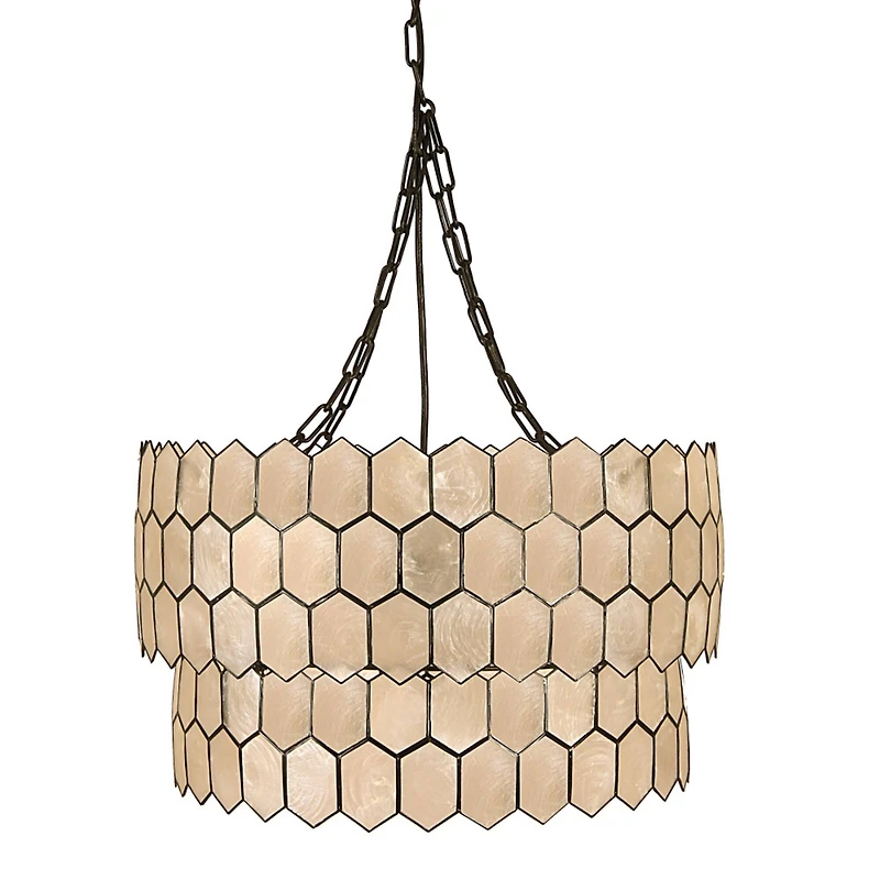 Hello Honey® Capiz 2-Tier Honeycomb Chandelier