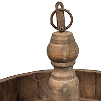 Hello Honey® 27.5" Decorative Wood & Tin 3 Tier Tray