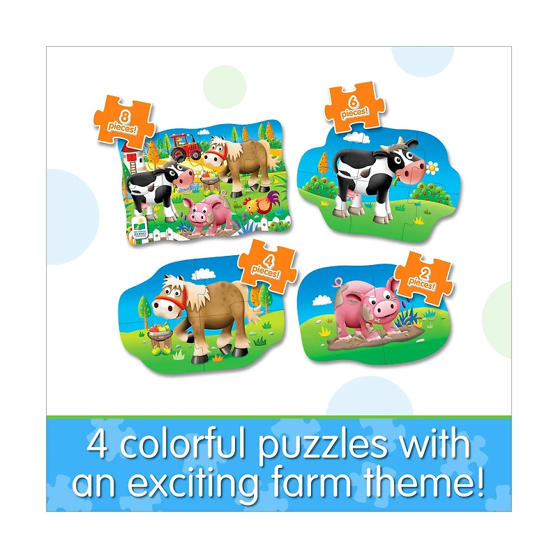 My First Puzzles - 4 In A Box - Farm: 20 Pcs