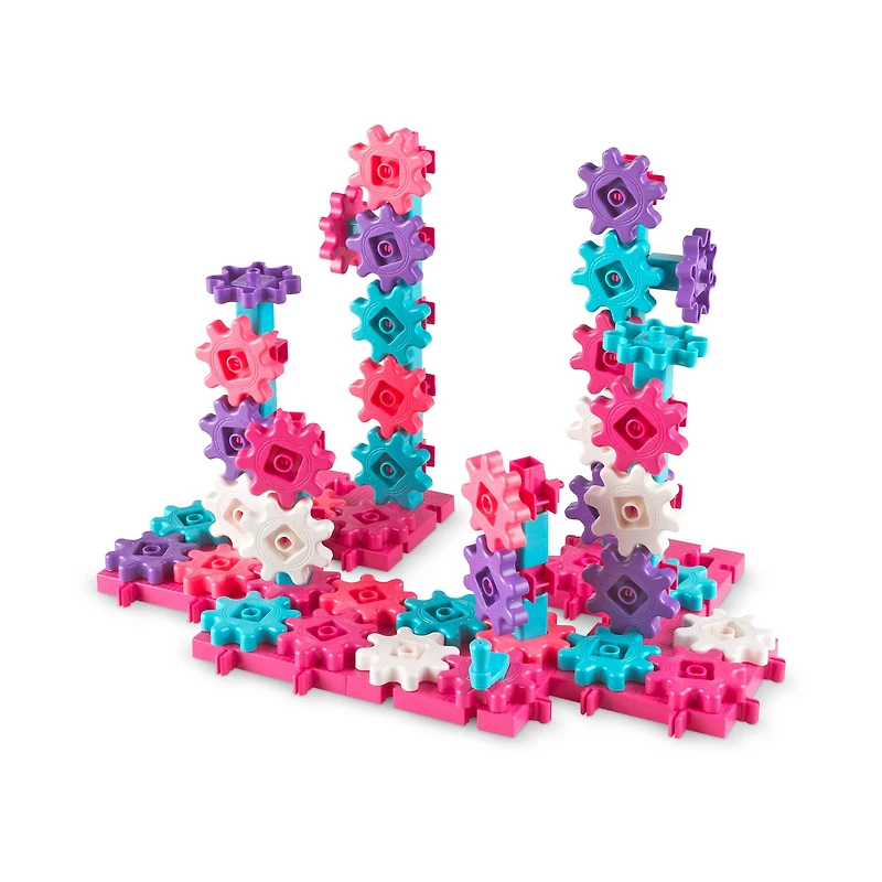 Learning Resources® Gears! Gears! Gears! 100-Piece Deluxe Pink Building Set