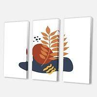 Designart - Abstract Flowers On Minimal Shapes VIII