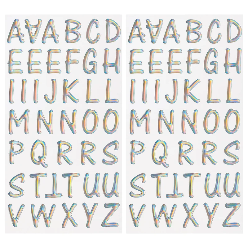12 Packs: 80 ct. (960 total) Small Silver Alphabet Stickers by Recollections™