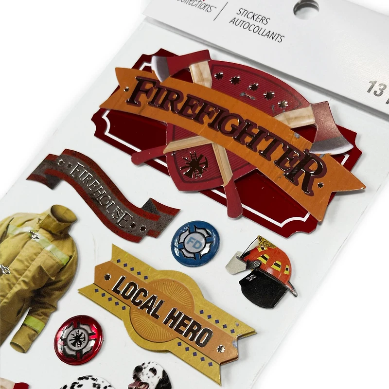 Firefighter Dimensional Stickers by Recollections™