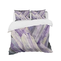 Designart 'Geometric Purple Glacier' Geometric Bedding Set