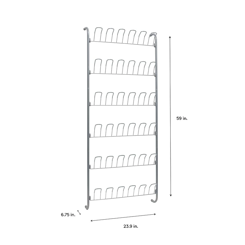Organize It All 18 Pair Over the Door Shoe Rack