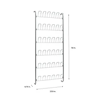 Organize It All 18 Pair Over the Door Shoe Rack