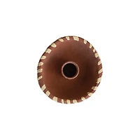 Hello Honey® 5" Round Decorative Hand-Painted Paper Mache Taper Holder