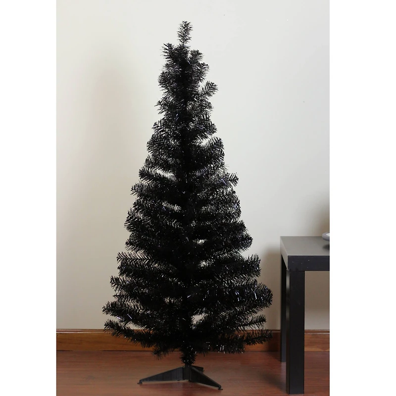 4ft. Black Slim Halloween Tinsel Tree