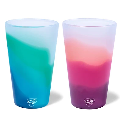 Silipint® 16oz. Mountain Air & Desert Sun Silicone Pint Glasses, 2ct.