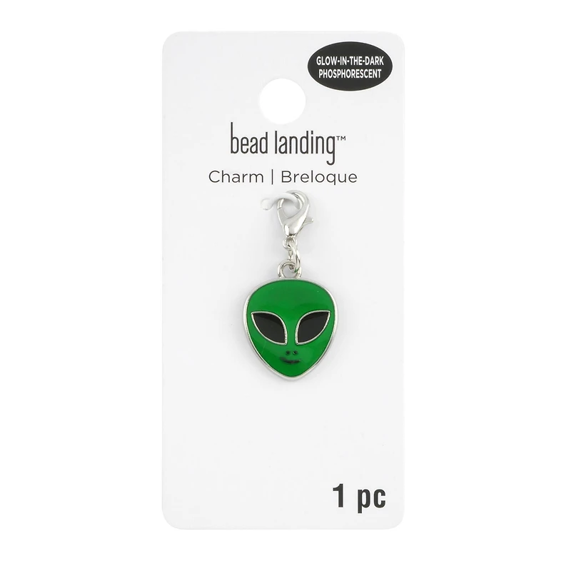 Glow-in-the-Dark Alien Charm by Bead Landing™