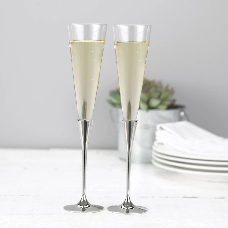 Hortense B. Hewitt Co. Silver Flared Flutes