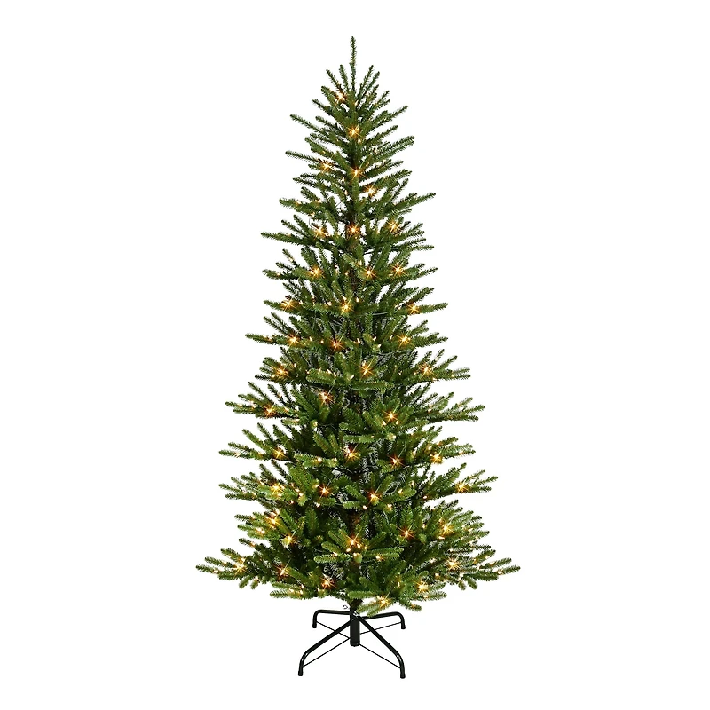 6.5ft. Pre-Lit Mountain View Spruce Artificial Christmas Tree, Clear LED Lights