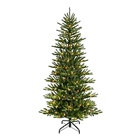 6.5ft. Pre-Lit Mountain View Spruce Artificial Christmas Tree, Clear LED Lights
