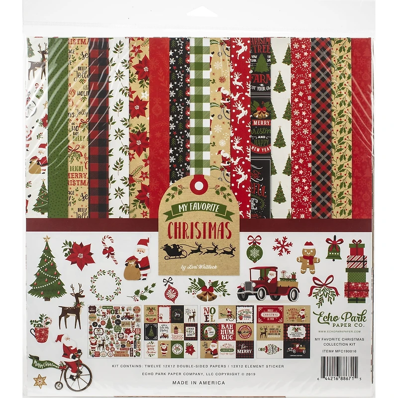 Echo Park™ My Favorite Christmas Collection Kit, 12" x 12"