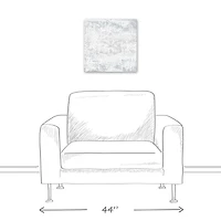 White Textured Medallion IV 16" x 16" Canvas Wall Art