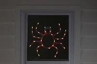 15" Lighted Spider Halloween Window Silhouette Decoration