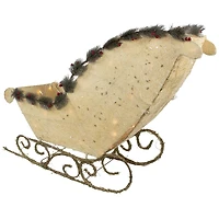 39" Ivory & Gold Sleigh Outdoor Christmas Décor