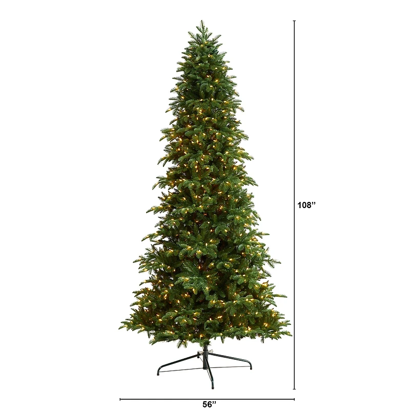 9ft. Pre-Lit South Carolina Fir Artificial Christmas Tree, Clear Lights
