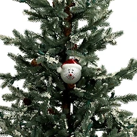 3" White Golf Ball in Santa Hat Glass Ornament by Ashland®