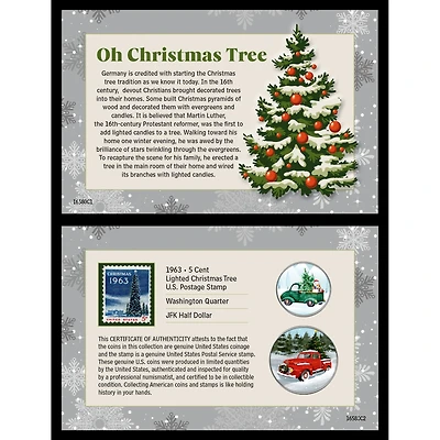 The History of The Christmas Tree Coin and Stamp Set