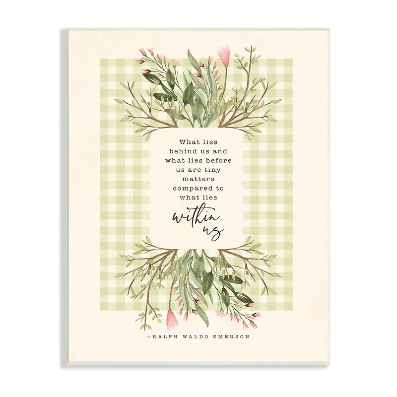 Stupell Industries What Lies Behind Us Phrase Motivational Living Today Wall Plaque