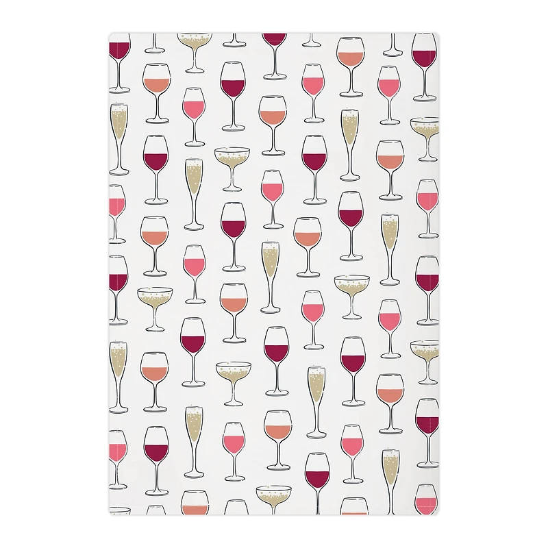 MUkitchen Wine Glasses Designer Print Towel