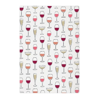 MUkitchen Wine Glasses Designer Print Towel