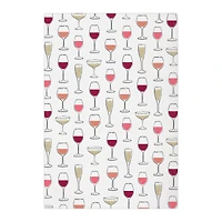MUkitchen Wine Glasses Designer Print Towel