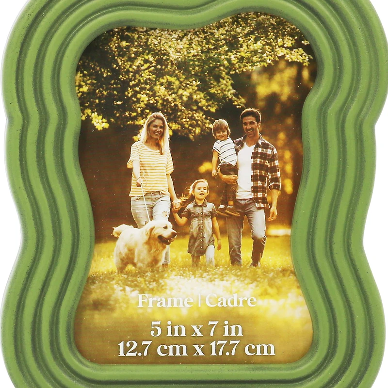 5" x 7" Green Ribbed Organic Tabletop Photo Frame by Ashland®